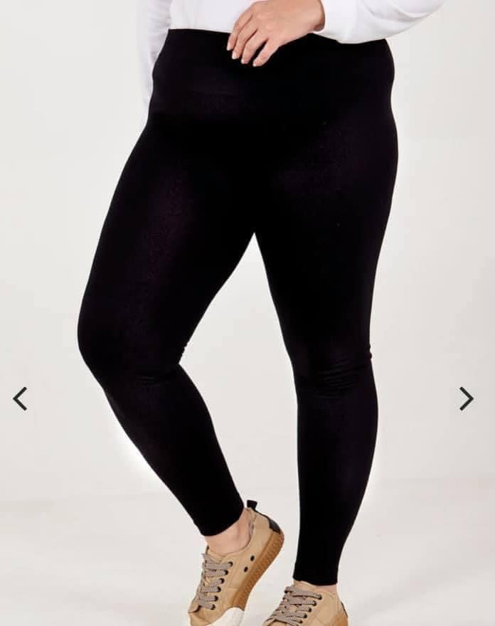 SOFT FLEECED LINED LEGGINGS CURVE SIZE