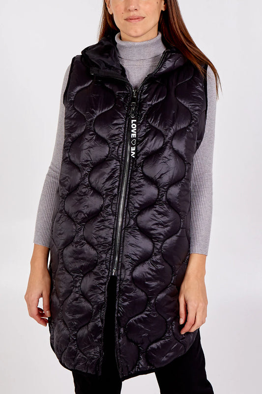 HOODED PUFFER GILET