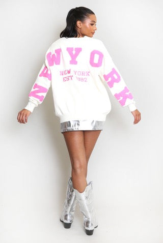 NEW YORK EMBOSSED JUMPER